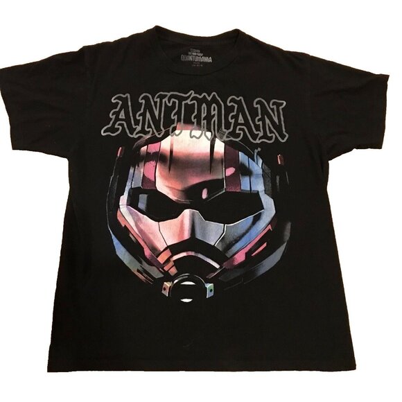 Ant Man and the Wasp Marvel Quantumania Black T-Shirt Size Large Disney Cotton - Picture 1 of 8